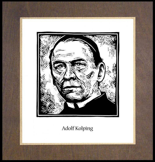 St. Adolf Kolping - Wood Plaque Premium