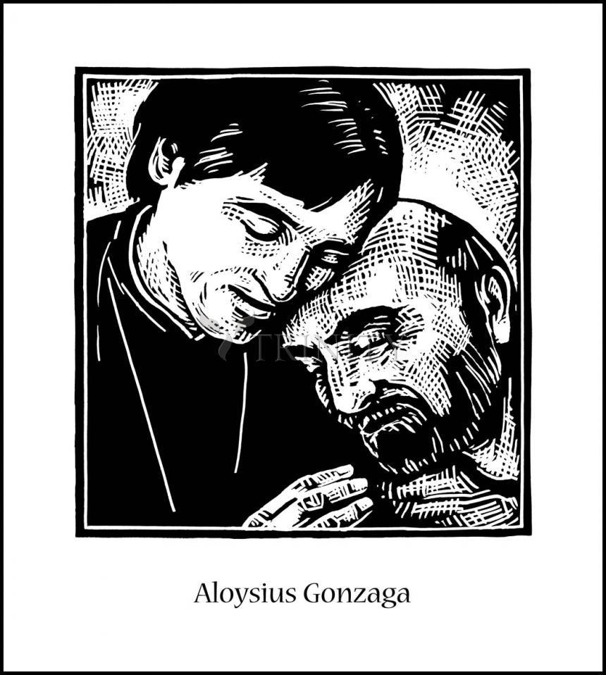 St. Aloysius Gonzaga - Wood Plaque by Julie Lonneman - Trinity Stores