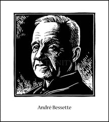 Wood Plaque - St. André Bessette by J. Lonneman