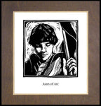 Wood Plaque Premium - St. Joan of Arc by J. Lonneman