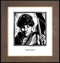 Wood Plaque Premium - St. Joan of Arc by J. Lonneman