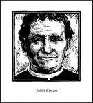 Wood Plaque - St. John Bosco by J. Lonneman