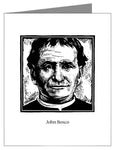 Custom Text Note Card - St. John Bosco by J. Lonneman