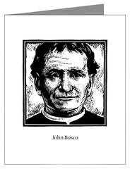 Custom Text Note Card - St. John Bosco by J. Lonneman