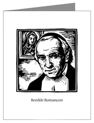 Custom Text Note Card - St. Benhilde Romançon by J. Lonneman