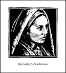 Wood Plaque - St. Bernadette Soubirous by J. Lonneman
