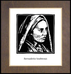 Wood Plaque Premium - St. Bernadette Soubirous by J. Lonneman