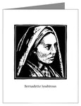 Custom Text Note Card - St. Bernadette Soubirous by J. Lonneman