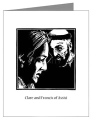 Note Card - Sts. Clare and Francis by J. Lonneman