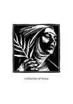 Holy Card - St. Catherine of Siena by J. Lonneman