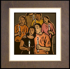 Wood Plaque Premium - Candlelight Vigil by J. Lonneman