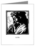 Custom Text Note Card - St. Cecilia by J. Lonneman