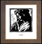 Wood Plaque Premium - St. Cecilia by J. Lonneman