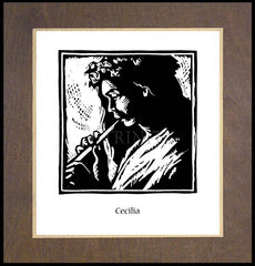 Wood Plaque Premium - St. Cecilia by J. Lonneman