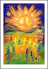 Wood Plaque - Christmas Dawn by J. Lonneman