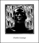 Wood Plaque - St. Charles Lwanga by J. Lonneman