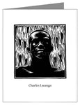 Custom Text Note Card - St. Charles Lwanga by J. Lonneman