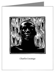 Custom Text Note Card - St. Charles Lwanga by J. Lonneman