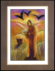 Wood Plaque Premium - Christ in the Desert by J. Lonneman