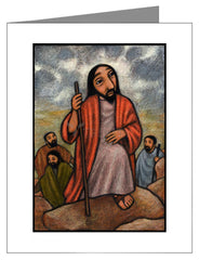 Custom Text Note Card - Lent, 2nd Sunday - Climbing Mount Tabor by J. Lonneman