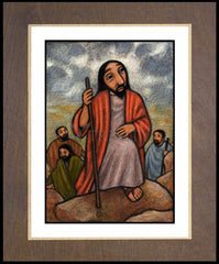 Wood Plaque Premium - Lent, 2nd Sunday - Climbing Mount Tabor by J. Lonneman