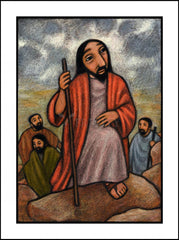 Wood Plaque - Lent, 2nd Sunday - Climbing Mount Tabor by J. Lonneman