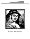 Custom Text Note Card - St. Margaret Mary Alacoque by J. Lonneman
