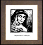 Wood Plaque Premium - St. Margaret Mary Alacoque by J. Lonneman