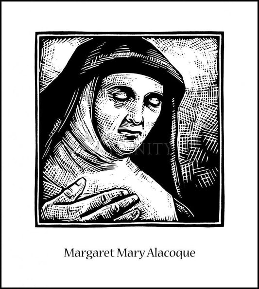 St. Margaret Mary Alacoque - Wood Plaque
