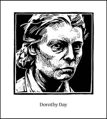 Wood Plaque - Dorothy Day by J. Lonneman