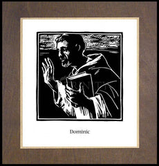 Wood Plaque Premium - St. Dominic by J. Lonneman