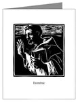 Custom Text Note Card - St. Dominic by J. Lonneman