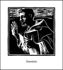 Wood Plaque - St. Dominic by J. Lonneman