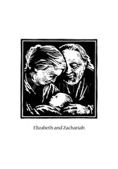 Holy Card - St. Elizabeth and Zachariah by J. Lonneman