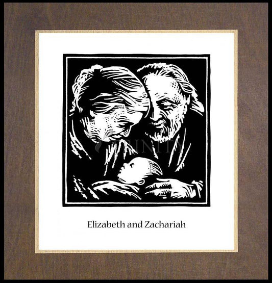 St. Elizabeth and Zachariah - Wood Plaque Premium