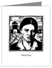 Custom Text Note Card - St. Edith Stein by J. Lonneman