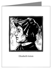 Custom Text Note Card - St. Elizabeth Ann Seton by J. Lonneman