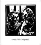 Wood Plaque - Sts. Felicity and Perpetua by J. Lonneman