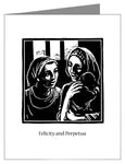 Custom Text Note Card - Sts. Felicity and Perpetua by J. Lonneman