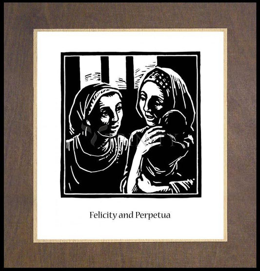 Sts. Felicity and Perpetua - Wood Plaque Premium