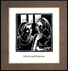 Wood Plaque Premium - Sts. Felicity and Perpetua by J. Lonneman