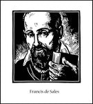 Wood Plaque - St. Francis de Sales by J. Lonneman
