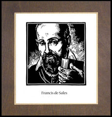 Wood Plaque Premium - St. Francis de Sales by J. Lonneman