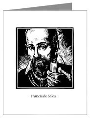 Custom Text Note Card - St. Francis de Sales by J. Lonneman