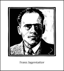 Wood Plaque - Bl. Franz Jägerstätter by J. Lonneman