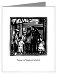 Custom Text Note Card - St. Frances Cabrini by J. Lonneman