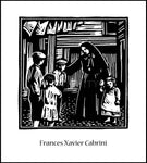 Wood Plaque - St. Frances Cabrini by J. Lonneman