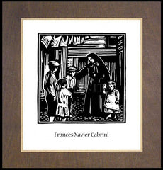 Wood Plaque Premium - St. Frances Cabrini by J. Lonneman