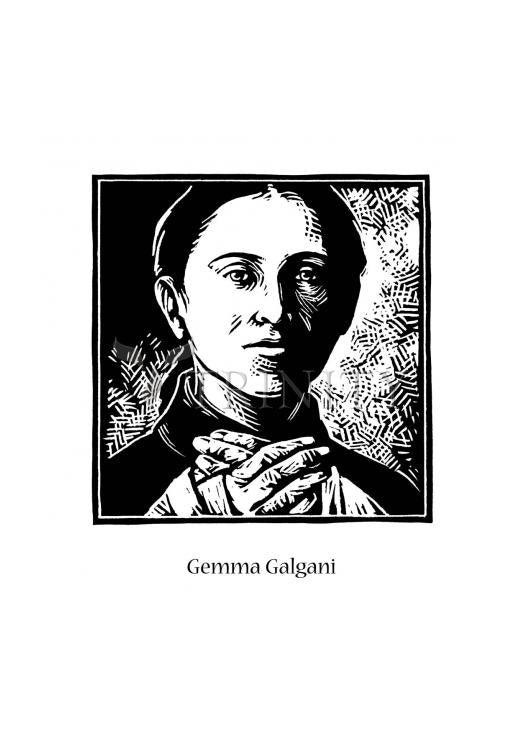 St. Gemma Galgani - Holy Card by Julie Lonneman - Trinity Stores