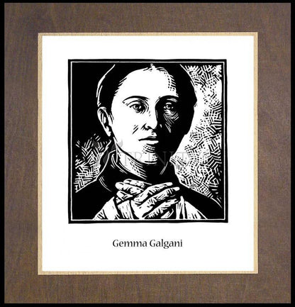 St. Gemma Galgani - Wood Plaque Premium by Julie Lonneman - Trinity Stores